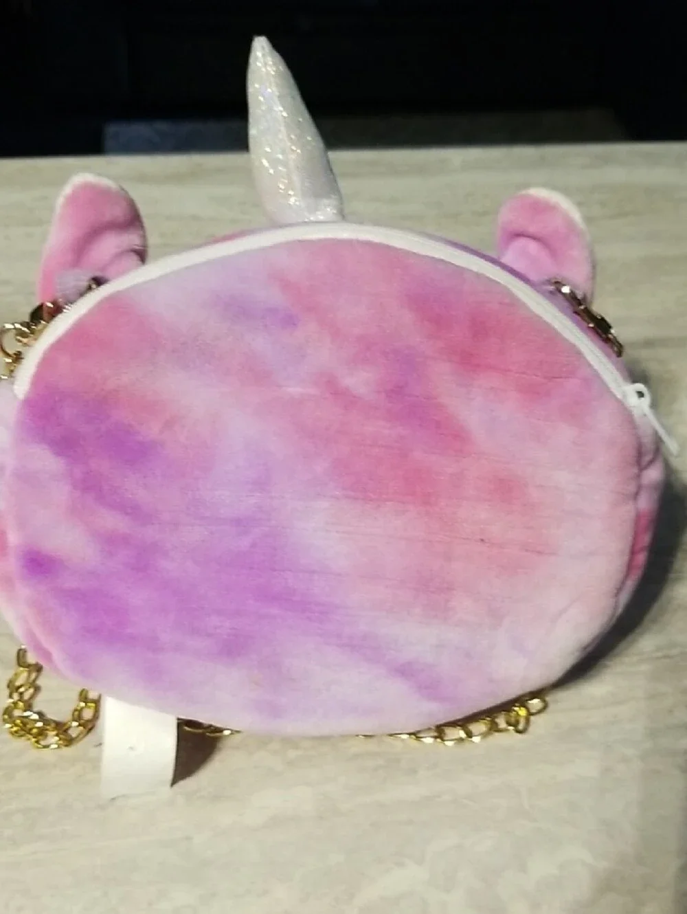 Kids Plush Unicorn Bag - Pink & Purple Soft Backpack - Picture 5 of 7